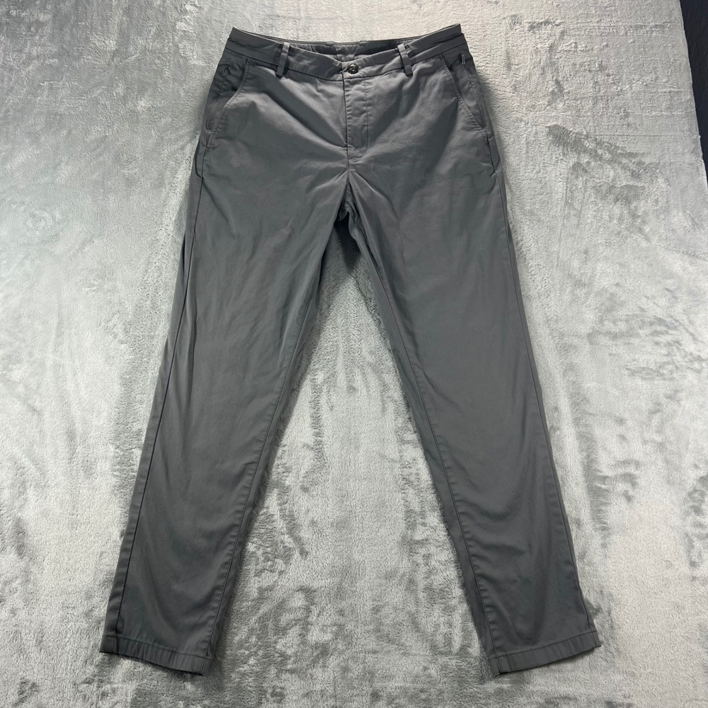 BIRDDOGS Chino Pants Mens 32x30 Gray Good Built-in Liner Stretch Tapered Khakis